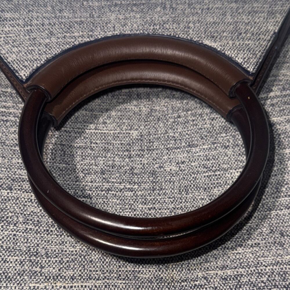 Michael Kors Brown Gray Top Handle Bag for Women Magnetic Closure Stitching - Picture 7 of 7